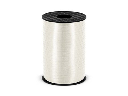 Plastic ribbon, white, 5mm / 225m