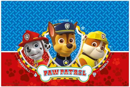 Plastic tablecloth Paw Patrol Rubble Chase Marshall 180 x 120 cm