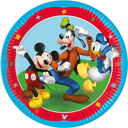 Plates Mickey Mouse Mickey, Goofy Donald Duck 23 cm, 8 pcs.