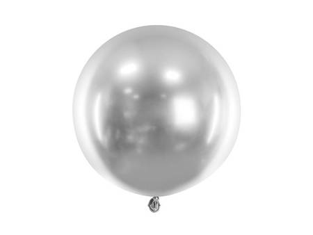 Round balloon glossy, silver 60cm, 1 pc.