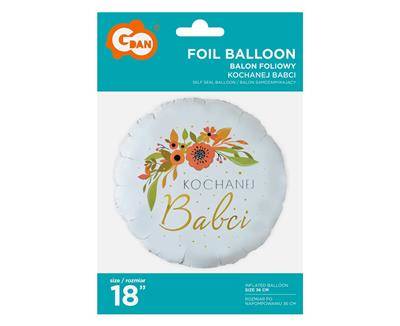 Round foil balloon, beloved grandma 46 cm