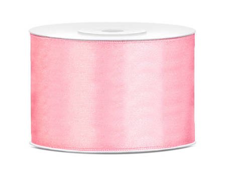 Satin ribbon, bright pink ribbon 50mm / 25m