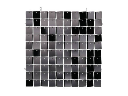 Sequin Panel, Squares, Black, 30x30 cm, 1 pcs