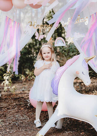 Standing Foil Balloon, Horse, Unicorn, 95x86 cm