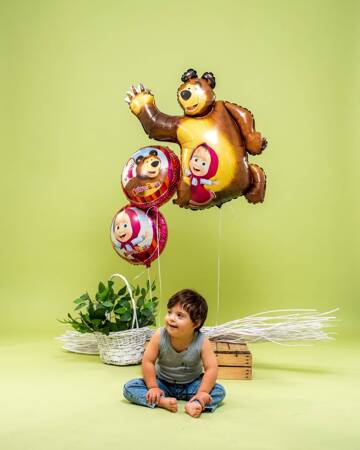 The foil balloon Masha and bear - 90 cm Grabo