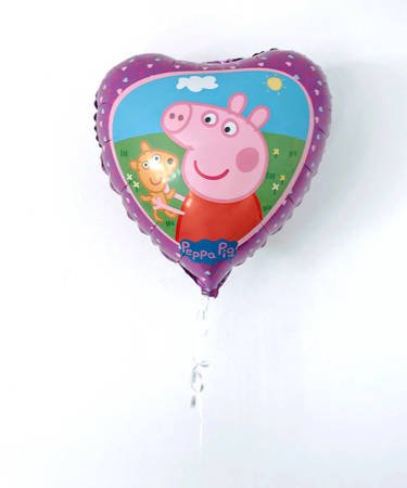 The foil balloon Peppa Pig Heart, 46 cm pink, Grabo