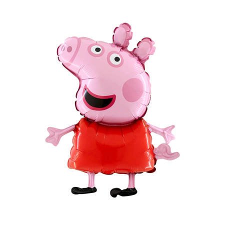 The foil balloon - Pig Peppa 36 cm Grabo on stick