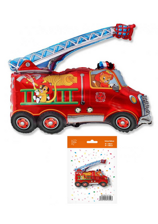 The foil balloon fire truck - 78 cm Red