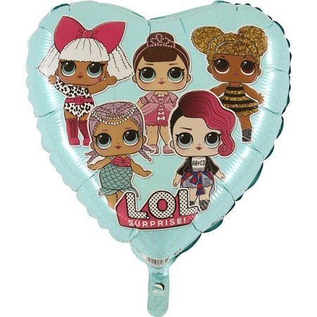 The foil balloon heart LOL Surprise, 46 cm blue Grabo