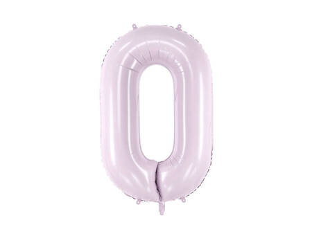 The number 0 Foil balloon, 72cm, lilac