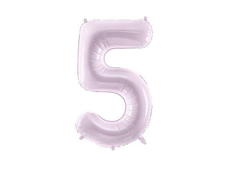 The number 5 Foil balloon, 72cm, lilac