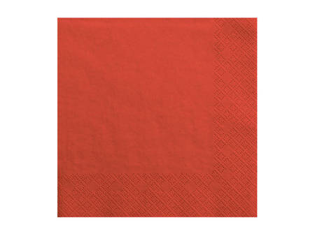 Three-layer napkins, red 33x33cm (1 op. / 20 pcs.)