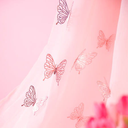 Wall stickers 3D Lacy rose gold Butterflies 12 pieces