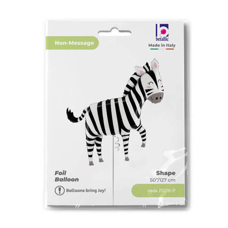 Zebra Foil Balloon, 127 cm jungle