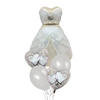 A set of balloons for a wedding dress with a bride dress, 5 el.