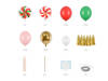 Balloon garland - Candies, mix, 170x155 cm