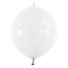 Balloons latex Decorator Standard E-Link Frosty White, 15cm, 100 pcs