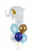 Balloons latex year elephant, pastel blue 30cm, 6 pieces