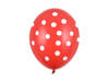 Balloons red white dots 30cm (1 op. / 6 pcs.)