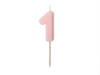 Birthday candle 1, pink, 5,5cm