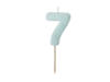 Birthday candle 7, bright blue, 5,5cm