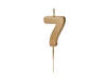 Birthday candle 7, gold, 5,5cm