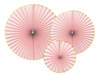 Decorative rosettes light pink, 3 pieces