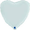 Foil Balloon - Satin pastel blue heart 46 cm, Grabo