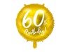 Foil balloon 60th birthday, gold, diameter 45cm