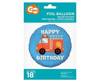 Foil balloon Fire brigade, Happy Birthday - 45 cm