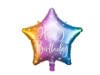 Foil balloon Happy Birthday! Colorful star 40 cm