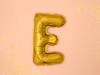 Foil balloon Letter E, 35cm, Gold