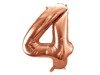 Foil balloon digit '4', 86cm, pink gold