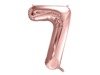 Foil balloon digit '7', 86cm, pink gold