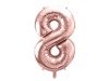 Foil balloon digit '8', 86cm, pink gold