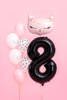 Foil balloon digit 8 black, 86cm black