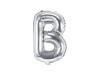 Foil balloon letter B, 35cm, silver