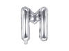 Foil balloon letter M, 35cm, silver