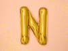 Foil balloon letter N 35cm, gold