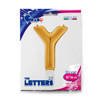 Foil balloon letter Y, 66cm, gold