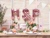 Foil balloon letter ampersand, 35cm, pink gold