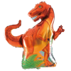 Foil balloon tyrannosaur red 91cm x 76cm