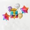 Foil balloons, colorful birthday set 6 pcs.