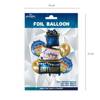 Foil balloons, navy blue birthday set 5 pcs.