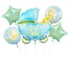 Foil balloons - stroller set, blue, 5 pcs.