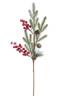 Forest twig with rowan berries and snow-covered cones, 65 cm