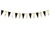 Garland Flags - flagietki mix of black and gold, 2.15 m