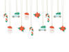 Gift pendants Santa, Mix, 12 pcs