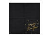 Happy New Year napkins, black, 33cm, 20 pcs