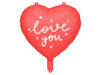 I love you heart foil balloon, red 45 cm